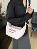 Bolso de Lona para Mujer de Gran Capacidad 2025 Nuevo Verano Casual Hombro Cruzado Estilo Relajado Plisado Viajero Bolso Dumpling