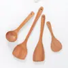 Sándalo de ébano mango largo espátula de madera para el hogar utensilios de cocina espátula pala para freír kit de cocina mango de madera cuchara de sopa utensilios de cocina al por mayor