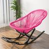 Sillón Mecedora de Ratán Sillón de Descanso Silla de Ratán Anticuada Silla Mecedora al Aire Libre para Adultos Personas Mayores Balcón Patio Exterior Impermeable Producto Nuevo