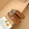 Pantuflas casuales sin cordones 2026, medias pantuflas versátiles de punta cerrada, nuevas de otoño e invierno con separación de dedos estilo retro francés Birkenstock