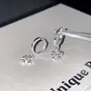 Brincos de Argola com Pingente de Cruz em Prata 925, Design de Luxo Leve, para Mulheres, Brincos de Argola Versáteis de Zircônia de Alta Qualidade