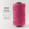 Hilo de algodón hueco de 2 mm de grosor medio para tejido DIY hecho a mano de sombreros de verano, bolsos, muñecas y hilo de perlas de hilo redondo
