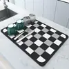 Venta al por mayor de fábrica tapete de drenaje mesa de lavado de cocina mesa de comedor mesa de bar tapete de mesa absorbente resistente al desgaste antideslizante lodo de diatomeas se puede usar para cabello