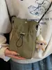 Bolsa Cruzada de Hombro de Celebridad de Internet Bolsa Pequeña con Cordón 2025 Moda de Nicho Ligera Mini Bolsa para Teléfono Móvil de Nylon para Mujer