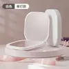 Mini espejo de maquillaje LED con luz, espejo compacto plegable de mano, espejo de aumento para belleza, espejo de viaje portátil con luz de relleno