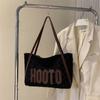 Bolso de Hombro Casual de Moda de Gran Capacidad 2022 con Letras Estampadas, Bolso de Mano Estilo Coreano, Elegante Bolso Tote de Principios de Otoño, Versátil