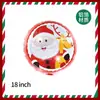 Bola de Navidad transfronteriza de 18 pulgadas MerryCrhistmas fiesta temática de invierno Noche de Navidad decoración con globos de película de aluminio