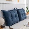 Cojín de cabecera de tela tecnológica removible estilo celebridad de internet color sólido anticolisión almohada grande dormitorio tatami bolsa suave fabricante