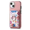 Estampado de Planta Pintado Adecuado para Funda de Teléfono Móvil Apple 15 Cuero Liso Tarjeta 13 Anillo Soporte Cubierta Protectora Iphone15