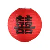 Lanternas Vermelhas de Dupla Felicidade Penduradas para Decoração de Casamento ao Ar Livre, Enfeites de Arranjo de Casamento Estilo Chinês de Dupla Felicidade, Adereços para Fotos