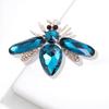 Broche de abelha de inseto acrílico de vidro cristal transfronteiriço pino de strass de diamante de corpete de inseto requintado