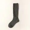 Meias de cano médio estilo ballet para primavera e outono pernas finas JK bonitas miu com saia meias compridas simples cor sólida meias folgadas sem costura