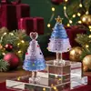 Árbol de Navidad degradado hecho a mano en Zibo regalo de cumpleaños adorno de artesanía en vidrio decoración de Navidad al por mayor