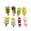 Espetinhos de Frutas Mini Brinquedos de Comida DIY Capa de Celular de Banana Cola de Creme Acessórios de Desenho Fivela de Sapato Acessórios Presilha de Cabelo Mini