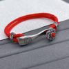 Pulsera de Cuerda Roja y Negra de la Suerte en Plata 925 para Pies para Hombres y Mujeres, Vintage, Tejida a Mano, Decoración de Cuerda para Mano de Pareja