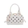 Bolsa de concha com poá estilo coreano transfronteiriça, bolsa de mão color blocking de nicho, bolsa transversal, luxo leve, de alta qualidade, moderna, elegante, bolsa de ombro