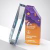 Nuevo trofeo de cristal producción de letras personalizadas atmósfera de alta gama trofeo medalla letras personalización medalla empleado destacado