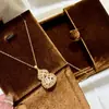 Collar de Calabaza Hueca Completamente Diamantado de Plata de Ley S925 de Alta Resistencia, Cadena Ligera de Lujo para Clavícula para Mujeres, Nuevo Estilo Chino, Nicho y Exquisito