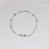 Pulseira Europeia e Americana de Zircônia Branca Transfronteiriça Joias de Aço Inoxidável Joias Elegantes do Oriente Médio Dubai Galvanizadas Acessórios Femininos