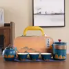 Juego de té de viaje traje portátil para exteriores juego de té kung fu taza rápida de cerámica empresa mayorista regalos publicitarios de negocios