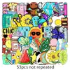 6 pegatinas creativas VSCO estilo graffiti pequeñas y frescas para equipaje, maleta, computadora, patinete, coche