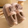 Sapatos de algodão outono e inverno femininos lua sola grossa panda fofo casais sapatos de casa quentes grossos internos Mao Mao sapatos de algodão atacado