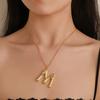 Corrente clavicular com letras ins europeias e americanas, tendência de moda, colar com 26 letras inglesas, temperamento de personalidade retrô, corrente de pescoço net red