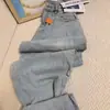 Jeans de Perna Reta Feminino Verão Fino Plus Size Menina Cheinha Cintura Alta Solto Dosagem Visual Slim Alto Perna Larga Calças
