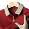 Camiseta de Verano de Alta Calidad con Cuello y Mangas Cortas Transfronteriza para Hombre, Transpirable y Amigable con la Piel, Camisa Polo Casual, Top de Moda Versátil