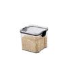 Tarro sellado de plástico transparente de grado alimenticio para almacenamiento de granos de cocina, aperitivos y té seco.