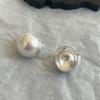 Pendientes de bola de esmalte esmaltado estilo Hong Kong vintage para mujer, ligeros, de lujo, de alta gama, estilo europeo y americano, con hebilla atmosférica única.