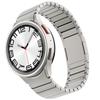 Adecuado para reloj Samsung watt4/6classic/5 correa de hebilla magnética de acero inoxidable con eslabones de bambú de cabeza curva