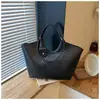 Bolso tote de gran capacidad tejido en cruz, bolso de hombro individual Ins personalizado moderno y a la moda estilo coreano, bolso de mano versátil fresco