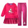 Traje de niña primavera y otoño 2022 otoño nuevo suéter para niños falda pantalones conjunto de dos piezas ropa de otoño estilo occidental para niñas
