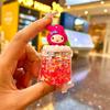 Muñeca de Gato Kt de Dibujos Animados con Arena Líquida en una Botella Venta al por Mayor Decoración Creativa para Escritorio Llavero Acrílico Colgante Pequeño Accesorio