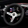 Volante de coche modificado de 14 pulgadas 340 mm volante de carreras de imitación cuero PU volante competitivo para juego yate