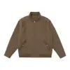 Ropa Vintage Yidao Otoño 2026 Nuevo Retro Americano Harrington Texturizado Cortavientos Cuello Alto Cremallera Chaqueta Abrigo