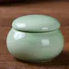 Pote Pequeno de Cerâmica com Esmalte Colorido Mini Pote para Bálsamo Chá Pote de Beleza Pote para Batom Pó de Fragrância Pó Medicinal Pote para Remédios Pote Hermético para Armazenamento