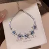 Pulsera de Lazo de Zirconia de Colores con Colgante de Gota de Agua, Moderna, Lujosa, de Gama Alta, Versátil, Elegante, Joyería de Moda al por Mayor