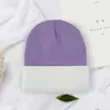 Chapéu de Tricô Colorido Popular Transfronteiriço com Logo Personalizado, Chapéu Quente de Lã para Outono e Inverno, Chapéu da Moda Estilo Coreano para Clima Frio para Homens e Mulheres