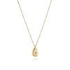 Colar com Pingente de Diamante Incrustado em Forma de Gota de Água Tridimensional Quadrado Estrela de Oito Pontas Retrô Francês Feminino Requintado Sensação de Alto Nível Corrente Clavicular Dourada