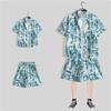 Traje de playa hawaiano para vacaciones, holgado, de talla grande, para hombre, de marca de moda, camisa de manga corta, conjunto informal de dos piezas
