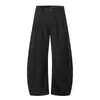 Pantalones Casuales de Marca de Moda Estilo Americano para Hombre, Pantalones de Vestir de Color Sólido Holgados con un Diseño Único, Patchwork Desconstruido, Pantalones de Pierna Ancha con Forma de Arco
