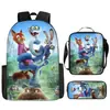 Mochila Escolar Transfronteriza Zootopia 2 para Niños, Bolso Cruzado de Dibujos Animados, Estuche Sencillo para Niños, Set de Tres Piezas, Venta al por Mayor a partir de una Pieza