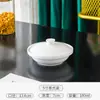Olla para estofado de cerámica con borde dorado para calentamiento con vela con tapa Cuchara para nido de pájaro pepino de mar abulón una cuchara de ala cuchara de postre estilo tailandés