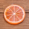 5 Colores 49x53mm Accesorios de Resina DIY Serie de Frutas Rodaja Transparente Simulada de Limón Toronja Lima Colgantes