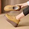 Zapatos Casuales Deportivos de Tabla para Mujer Moda Otoño Cuero Suave Suela Gruesa Zapatos de Cuero 2026 Suela de Plataforma Estilo Nuevo Aumento de Altura Versátil
