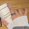 Anillo de blogger mismo estilo café dorado y turquesa azul para mujer, diseño abierto con diamantes, nicho de lujo ligero, anillo para dedo índice de alta gama y elegante