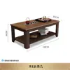 Sofá de Oficina de Cuero Genuino Combinación de Mesa de Centro Recepción de Negocios Recepción de Jefe Chino Mesa de Centro para el Té Tres Plazas Simple y Moderno