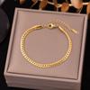 Pulseiras Europeias e Americanas de Aço Titânio Novo que Não Desbotam para Mulheres, Acessórios de Mão Versáteis Estilo Ins, Joias de Mão da Moda para Meninas, High-End